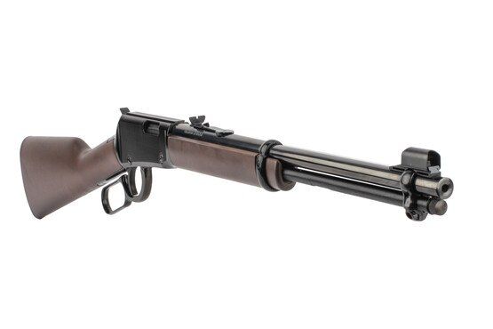 Henry Youth Classic 22LR Lever Action Rifle includes a hooded blade front sight